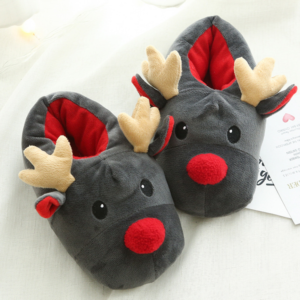 Christmas Moose Slippers